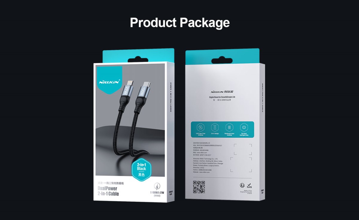 NILLKIN  DualPower 2-in-1 Charger Data Cable